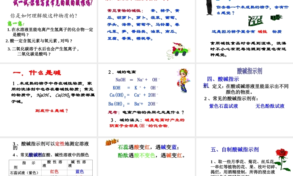 【倍速课时学练】九年级科学上册 第一章 第二节 物质的酸碱性课件 浙教版