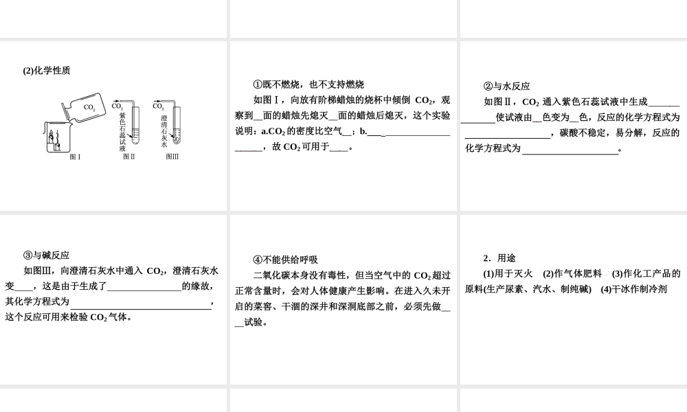 【中考备战策略】2014年中考化学总复习 第一部分 教材梳理 第12讲 大自然中的二氧化碳 （含13年中考典例）课件 鲁教版