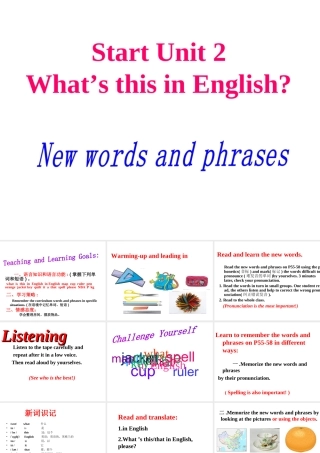 Starter Unit 2词汇教学课件