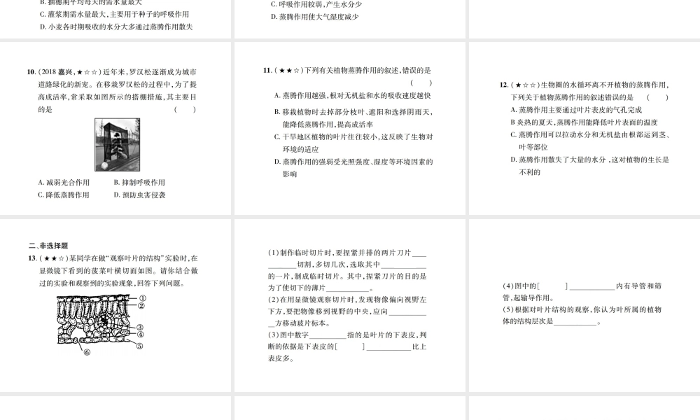PK中考（江西专用）中考生物 同步高效集训（八）课件-人教版初中九年级全册生物课件