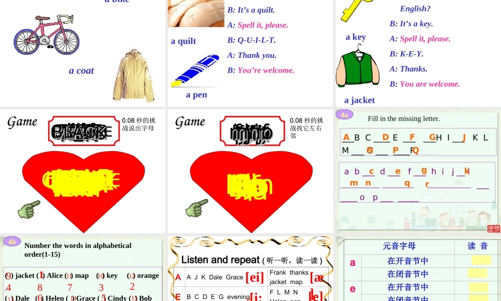 Starter Unit 2第4课时