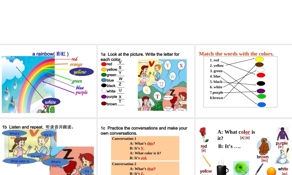 Starter Unit 3 (1a-2e)课件