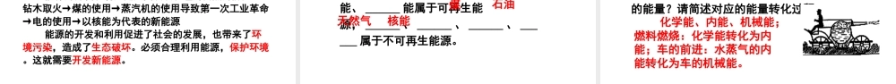 2018年九年级物理全册 第二十章 第二节 能源的开发和利用（第1课时 能源与社会、环境）课件 （新版）沪科版