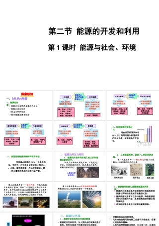 2018年九年级物理全册 第二十章 第二节 能源的开发和利用（第1课时 能源与社会、环境）课件 （新版）沪科版