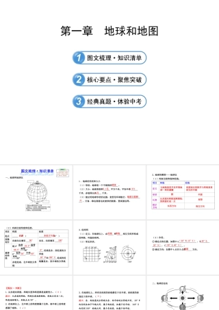 【全程复习】2014届中考地理 第1章 地球和地图课件 鲁教版
