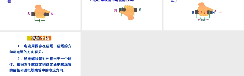 2018年九年级物理全册 第十七章 第二节 电流的磁场（第1课时 奥斯特实验 通电螺线管的磁场）课件 （新版）沪科版
