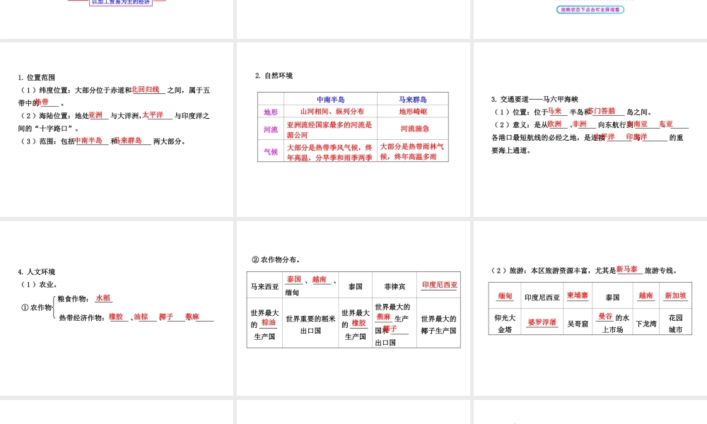 【全程复习】2014届中考地理 第6章 我们邻近的国家和地区课件 鲁教版