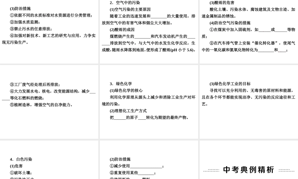 【中考备战策略】2014年中考化学总复习 第一部分 教材梳理 第20讲 化学与社会发展 （含13年中考典例）课件 鲁教版