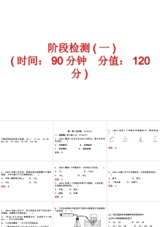 【中考备战策略】2014年中考化学总复习 阶段检测（一）（含13年中考典例）课件 新人教版