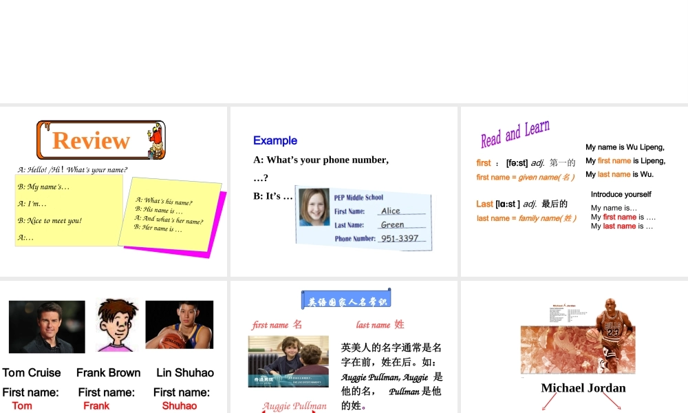 Unit 1 Section B (2a-3b)课件