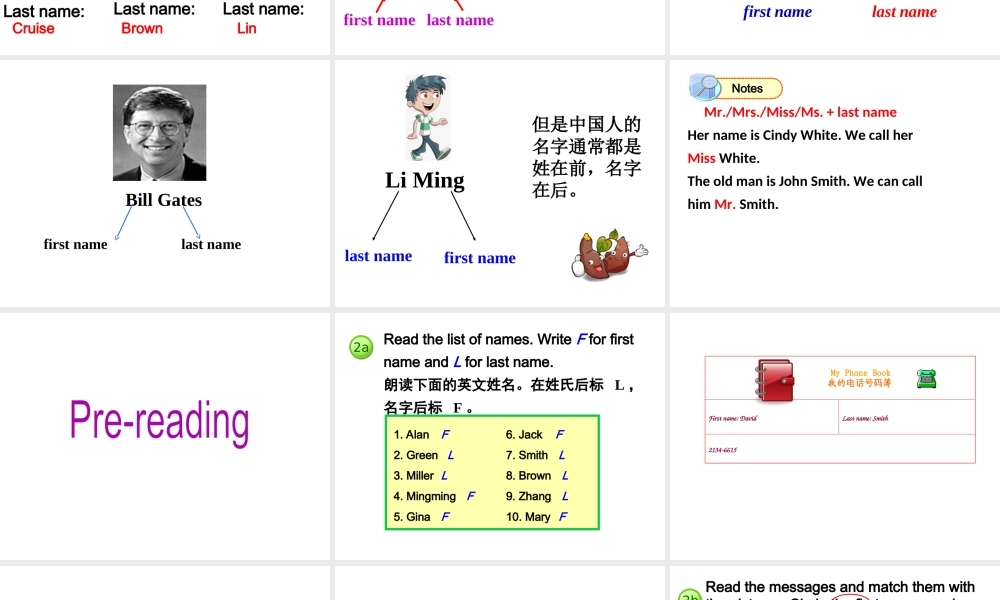 Unit 1 Section B (2a-3b)课件