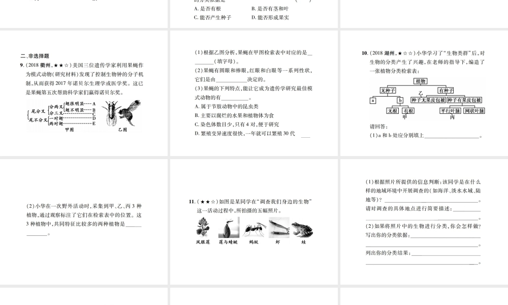 PK中考（江西专用）中考生物 同步高效集训（二十一）课件-人教版初中九年级全册生物课件