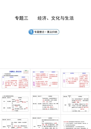 【全程复习】2014届中考地理 专题3 经济、文化与生活课件 鲁教版
