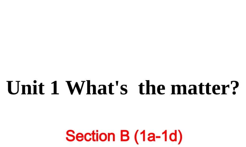 Unit 1 第三课时课件