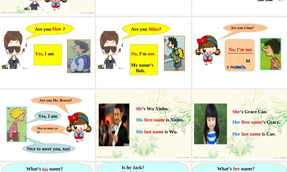 Unit 1 第一课时单词课