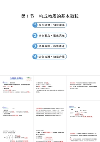 【全程复习方略】2013版中考化学 第3章 物质构成的奥秘 第1节 构成物质的基本微粒配套课件 沪教版