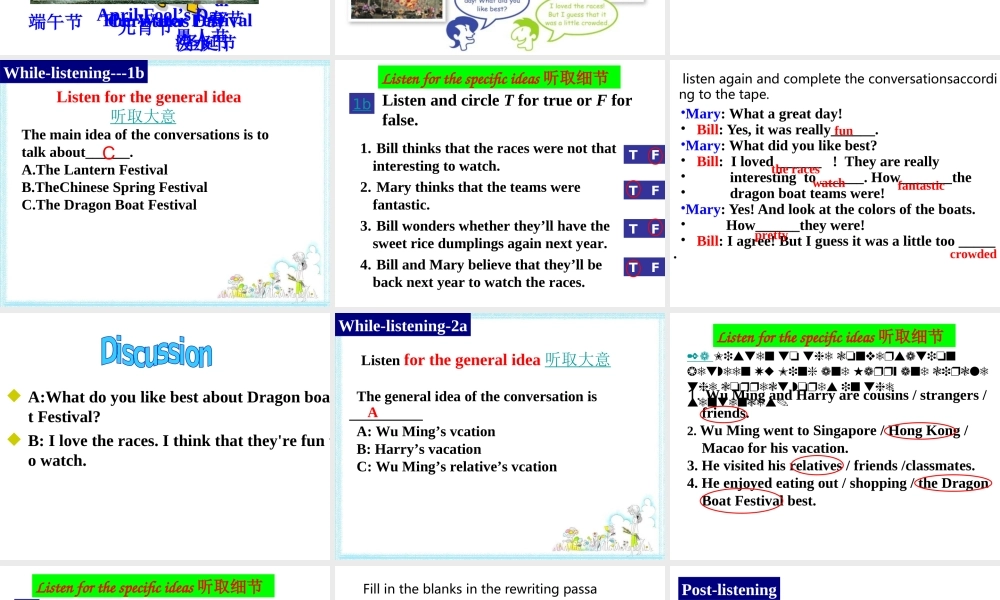 Unit 2 Section A-1a-2d