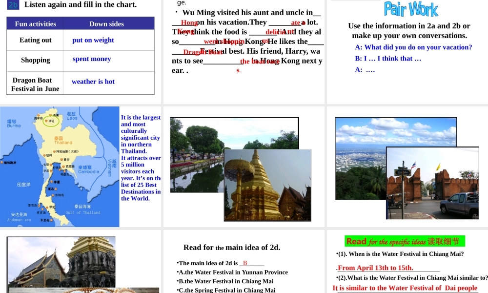 Unit 2 Section A-1a-2d