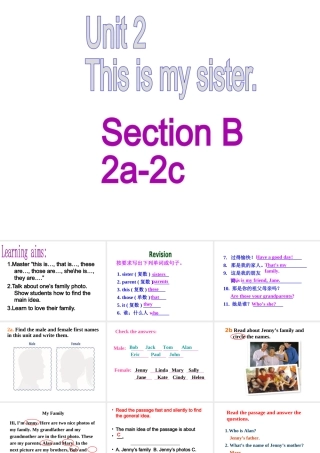 Unit 2 Section B 2a-2c