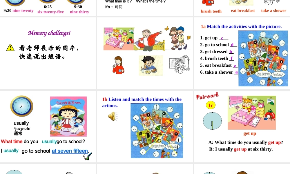 Unit 2 What time do you go to school Period 1课件