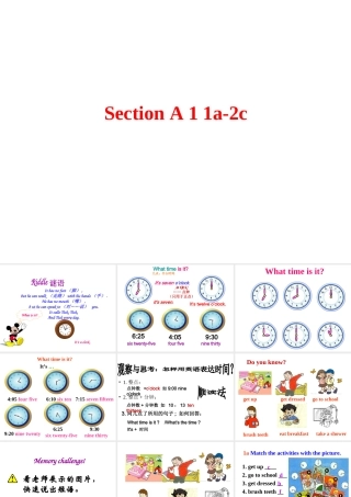Unit 2 What time do you go to school Period 1课件