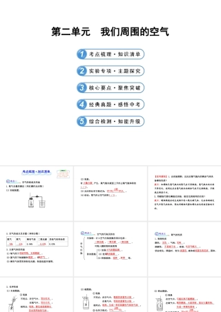【全程复习方略】2013版中考化学 第二单元我们周围的空气（含中考示例）课件 新人教版