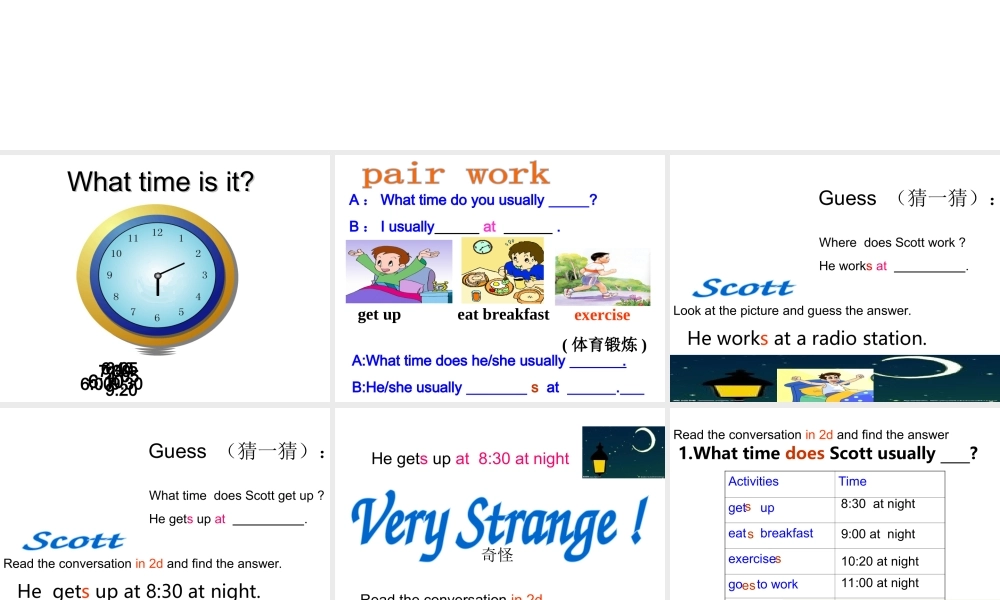 Unit 2 What time do you go to school Period 2课件2