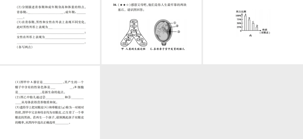 PK中考（江西专用）中考生物 同步高效集训（十七）课件-人教版初中九年级全册生物课件