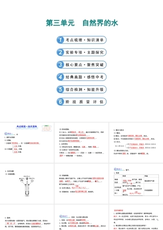【全程复习方略】2013版中考化学 第三单元 自然界的水课件（含中考示例） 新人教版