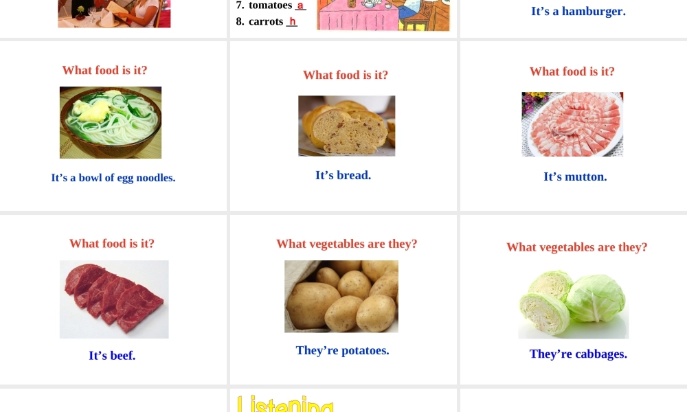 Unit 10 I’d like some noodles perion 1课件