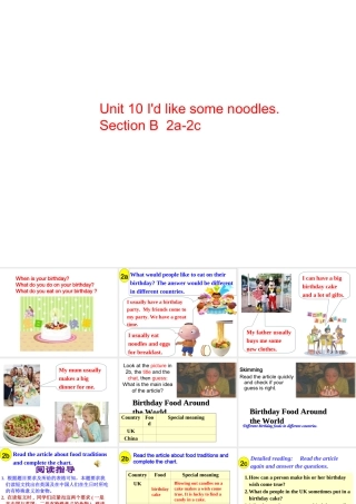 Unit 10 I’d like some noodles perion 4课件1