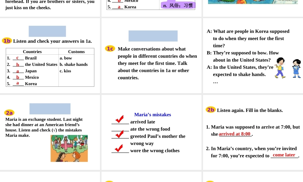 Unit 10 Section A 第一课时课件