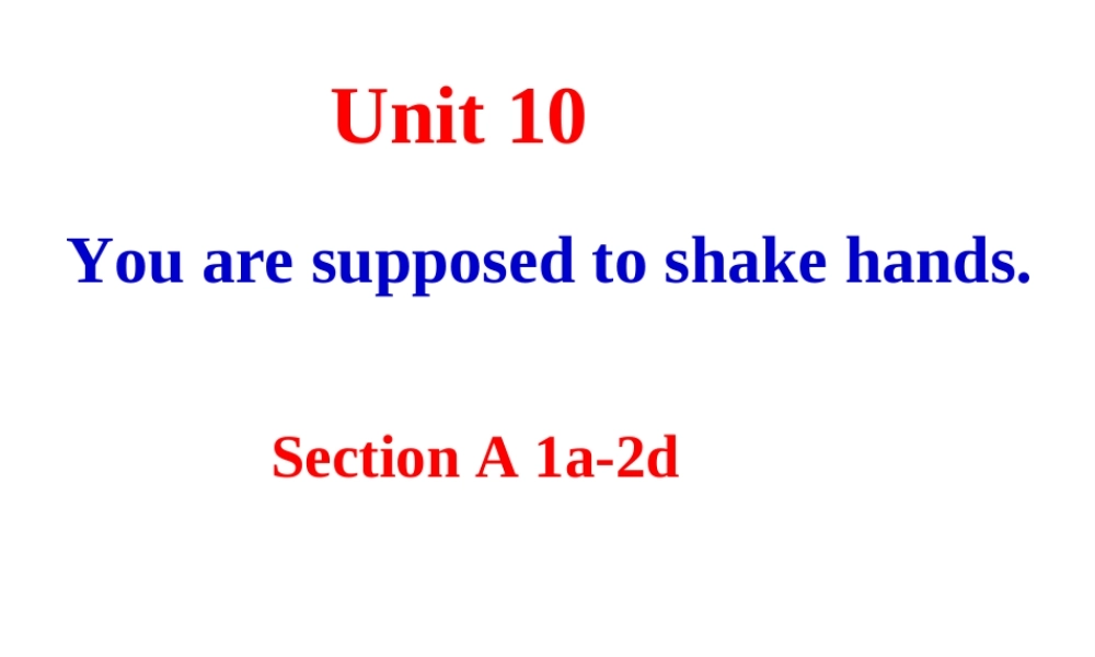 Unit 10 第二课时课件