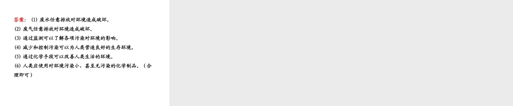 【全程复习方略】2013版中考化学 专项二 信息给予与开放类试题课件（含中考示例） 新人教版