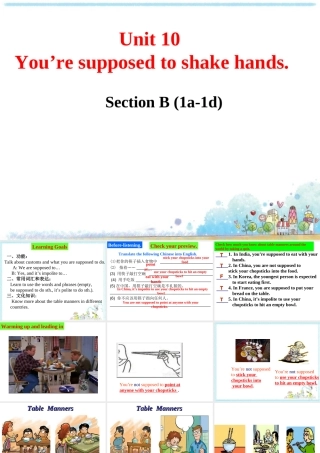 Unit 10第四课时B 1a-1d