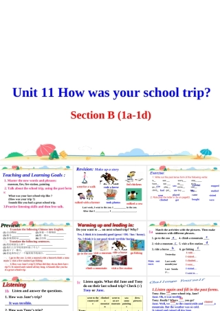 Unit 11 How was your school trip SectionB(1a-1d)