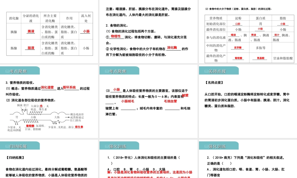 PK中考（江西专用）中考生物 五（一）人的食物来源于环境（一）习题课件-人教级全册生物课件