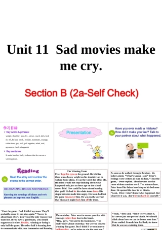 Unit 11 Section B (2a-Self Check)课件