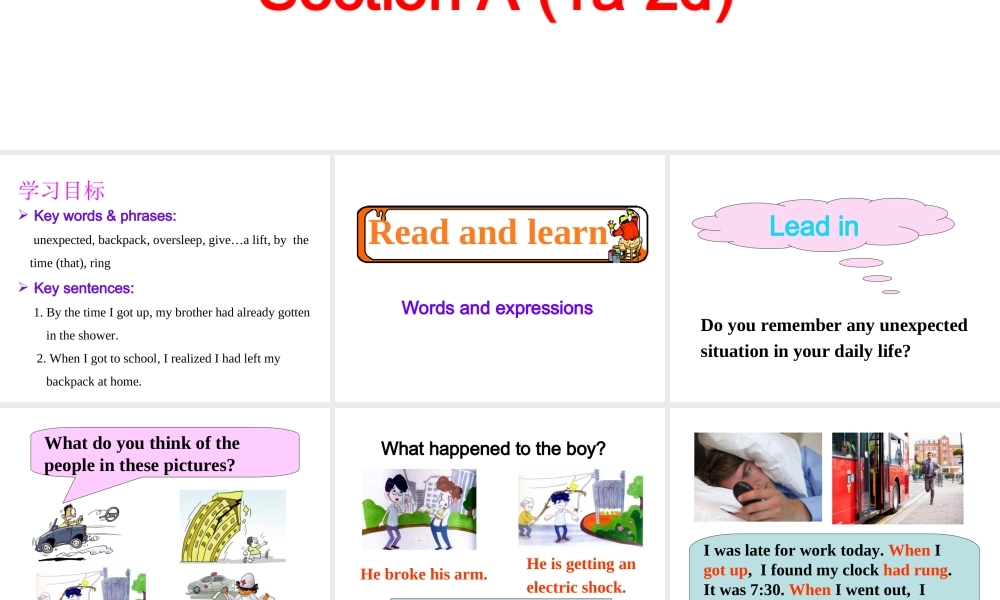 Unit 12 Section A (1a-2d)课件