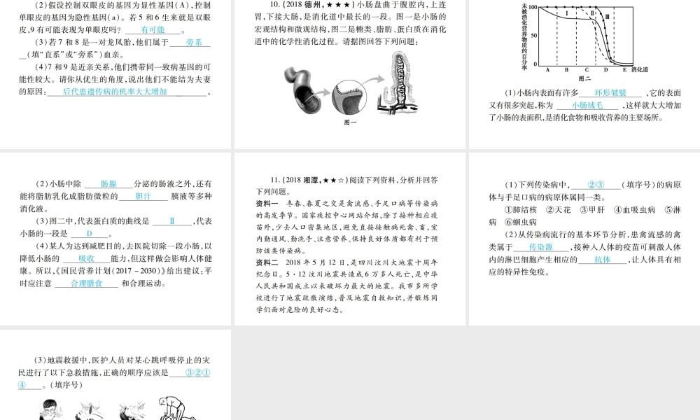 PK中考（江西专用）中考生物 专项提升突破篇 专题二 图象曲线题课件-人教版初中九年级全册生物课件