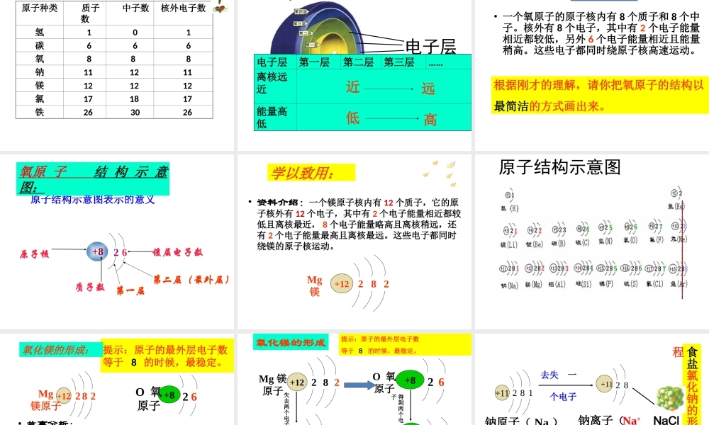 【倍速课时学练】2014九年级化学上册《2.3 原子的构成》课件 （新版）鲁教版