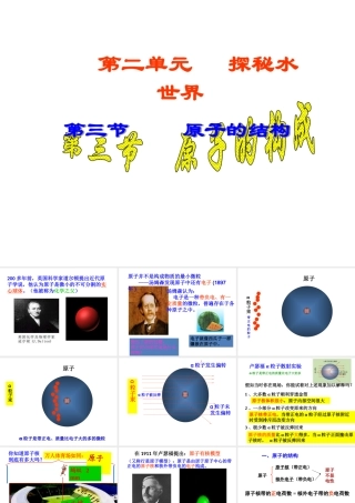 【倍速课时学练】2014九年级化学上册《2.3 原子的构成》课件 （新版）鲁教版
