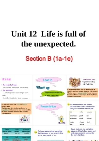 Unit 12 Section B (1a-1e)课件