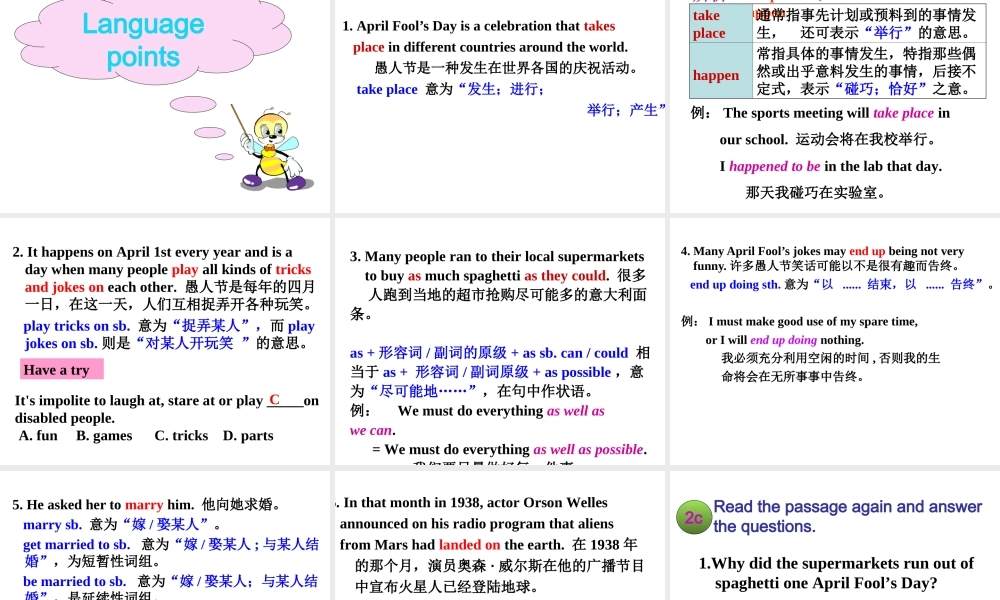 Unit 12 Section B (2a-Self Check)课件