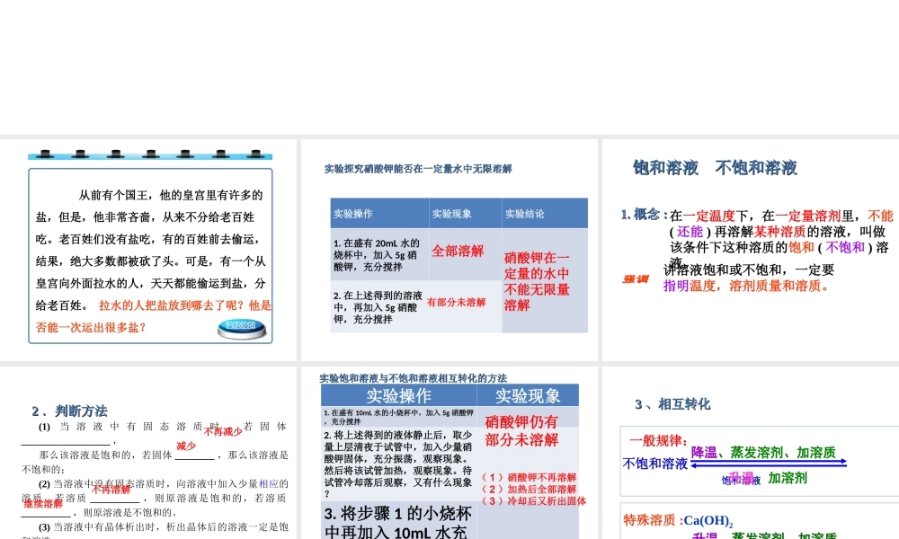 【倍速课时学练】2014九年级化学上册《3.1 溶液》课件2 （新版）鲁教版