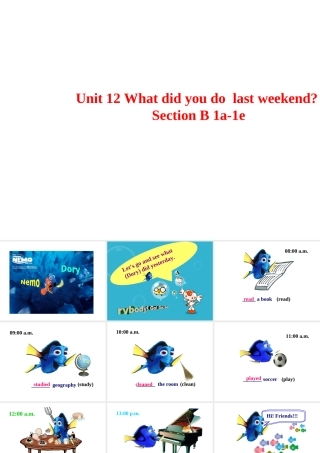 Unit 12 What did you do last weekend Period 3课件