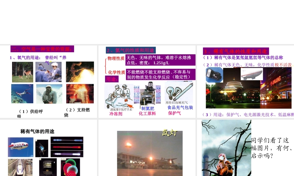 【倍速课时学练】2014九年级化学上册《4.1 空气的成分》课件2 （新版）鲁教版