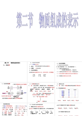【倍速课时学练】2014九年级化学上册《4.2 物质组成的表示》课件2 （新版）鲁教版