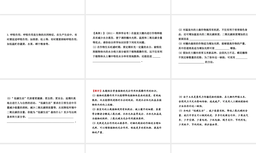 【全程复习方略】2013版中考生物 专题二 生物圈中的生物配套课件 北师大版