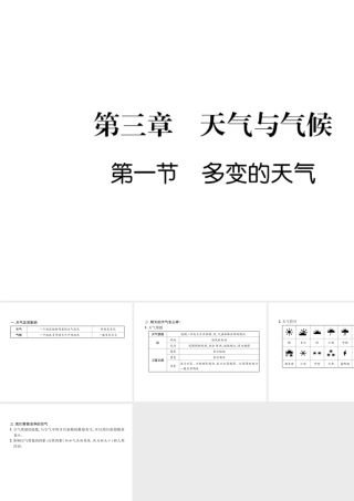 2018年七年级地理上册 第3章 第1节 多变的天气课件 （新版）新人教版